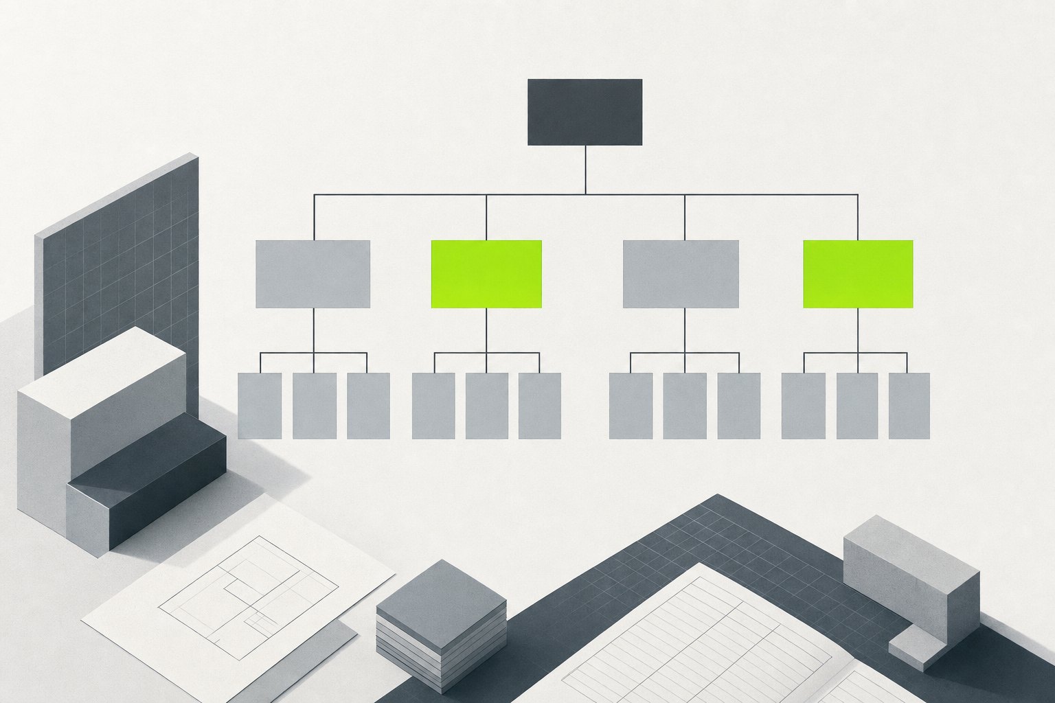 Hierarchical diagram of connected blank nodes